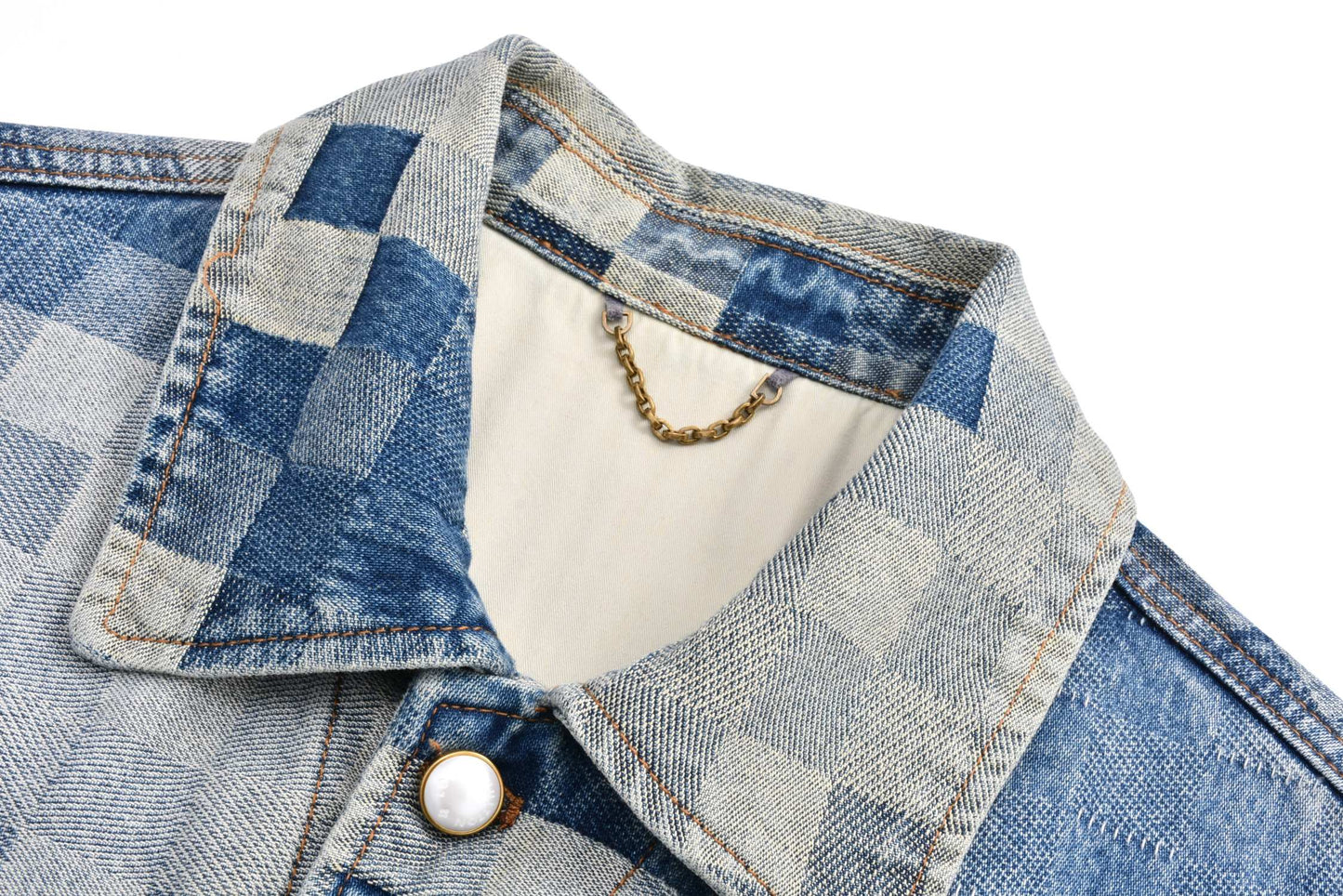 LV 馬賽克牛仔外套