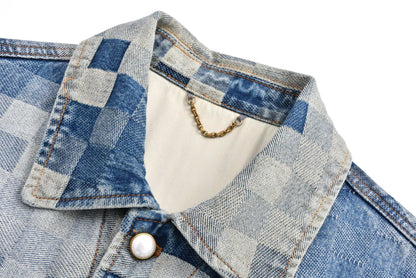 LV 馬賽克牛仔外套