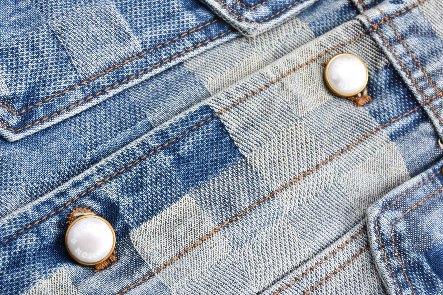 LV 馬賽克牛仔外套