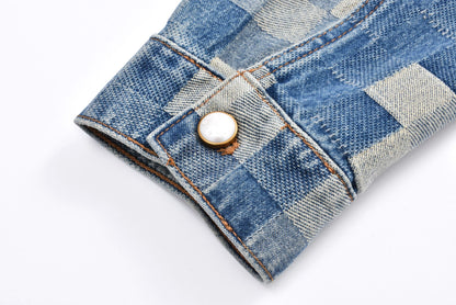 LV 馬賽克牛仔外套