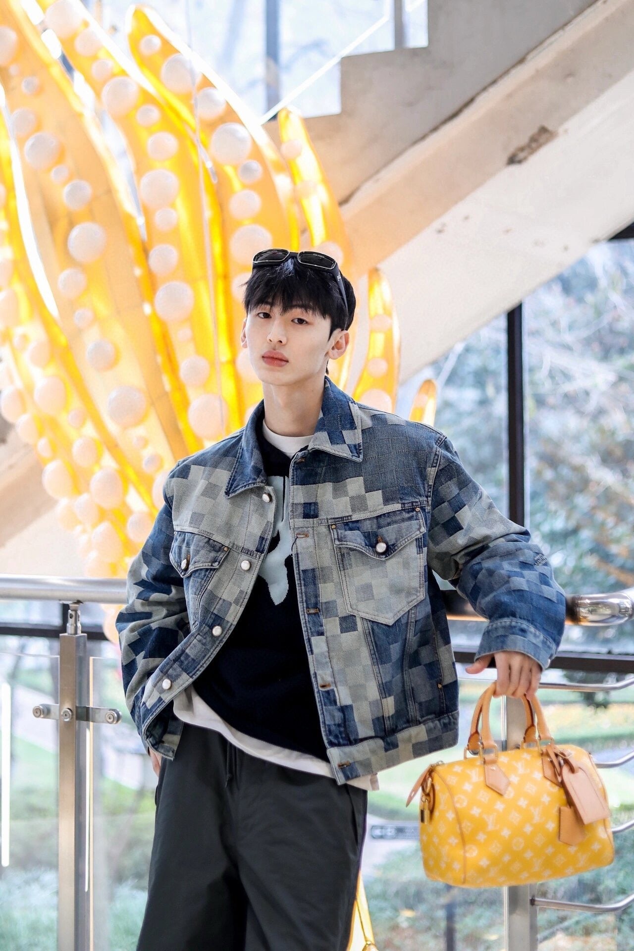 LV 馬賽克牛仔外套