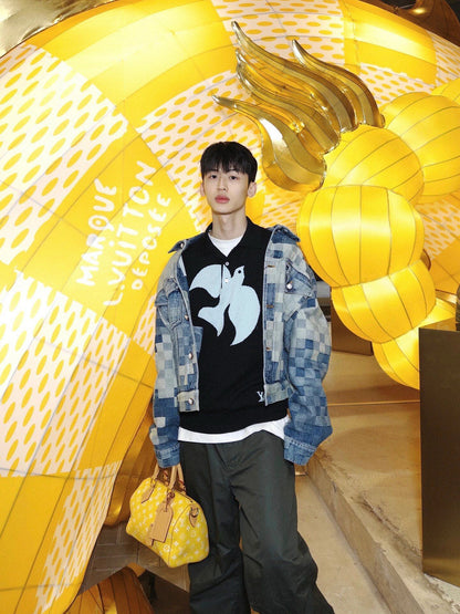 LV 馬賽克牛仔外套