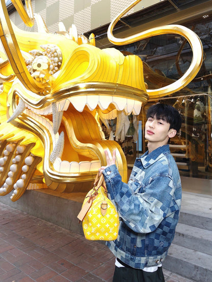 LV 馬賽克牛仔外套