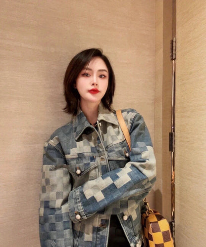 LV 馬賽克牛仔外套