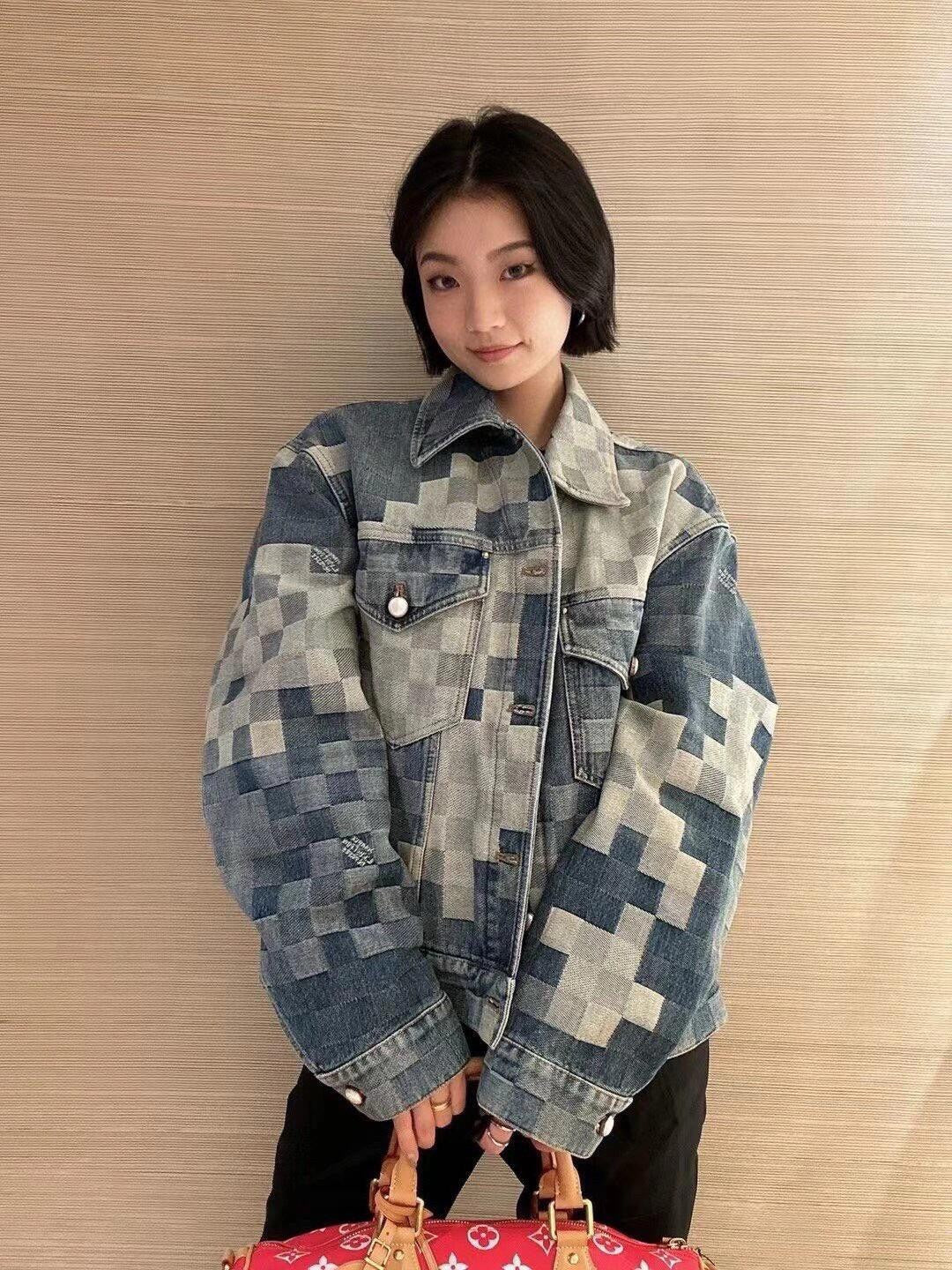 LV 馬賽克牛仔外套