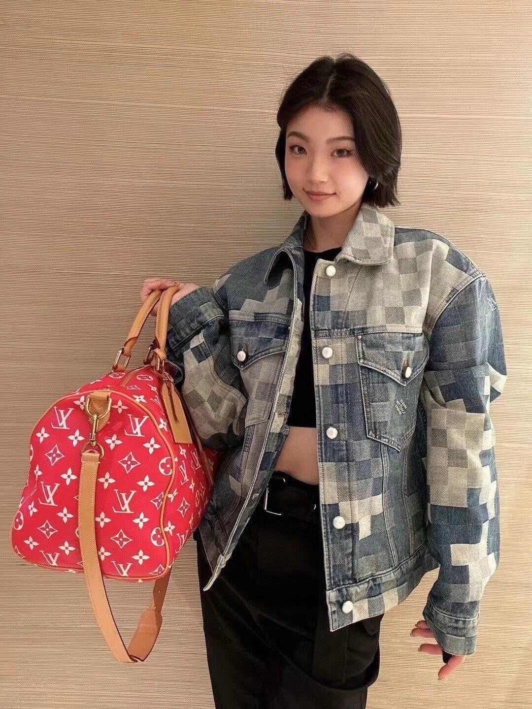 LV 馬賽克牛仔外套