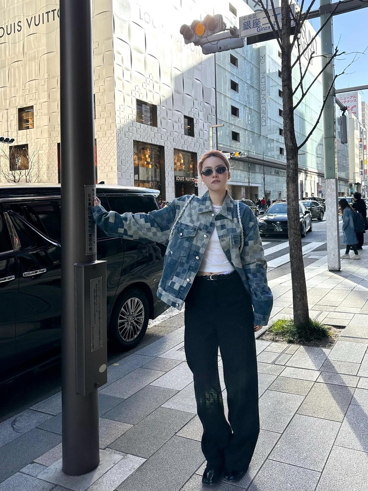 LV 馬賽克牛仔外套