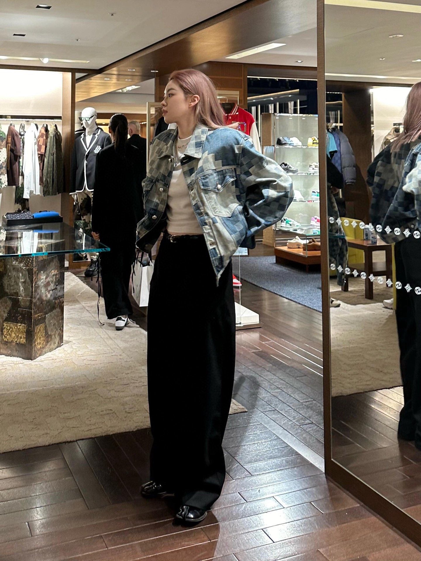 LV 馬賽克牛仔外套