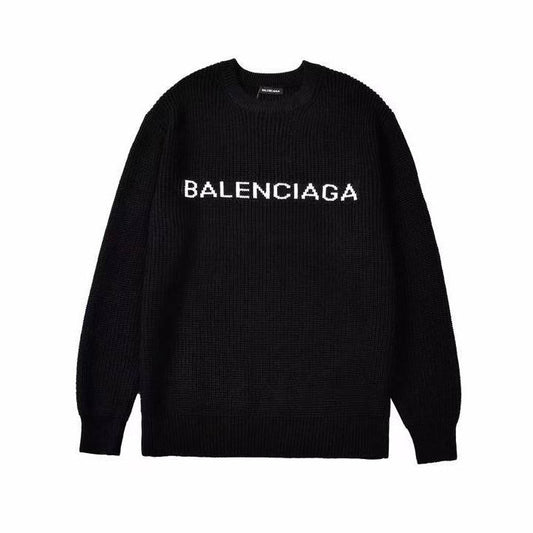 BALENCIAGA 文字LOGO毛衣 (黑)