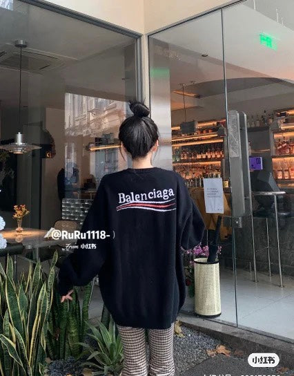 BALENCIAGA 巴黎世家LOGO毛衣