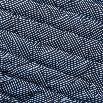 FENDI 黑藍滿印FF拼接口袋棉服