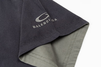 BALENCIAGA 正反雙層刺繡短袖
