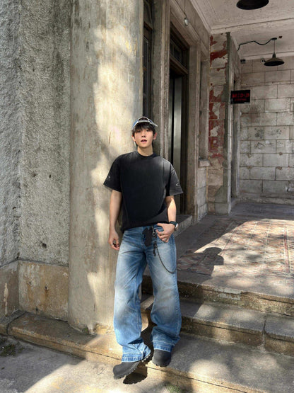 BALENCIAGA 正反雙層刺繡短袖