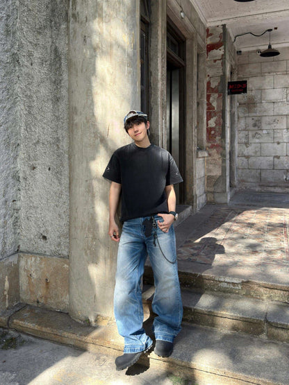 BALENCIAGA 正反雙層刺繡短袖