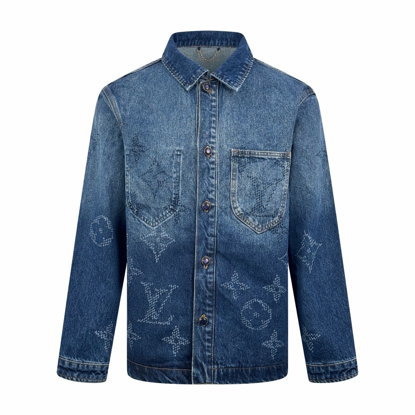 LV 哈比漸層老花牛仔外套