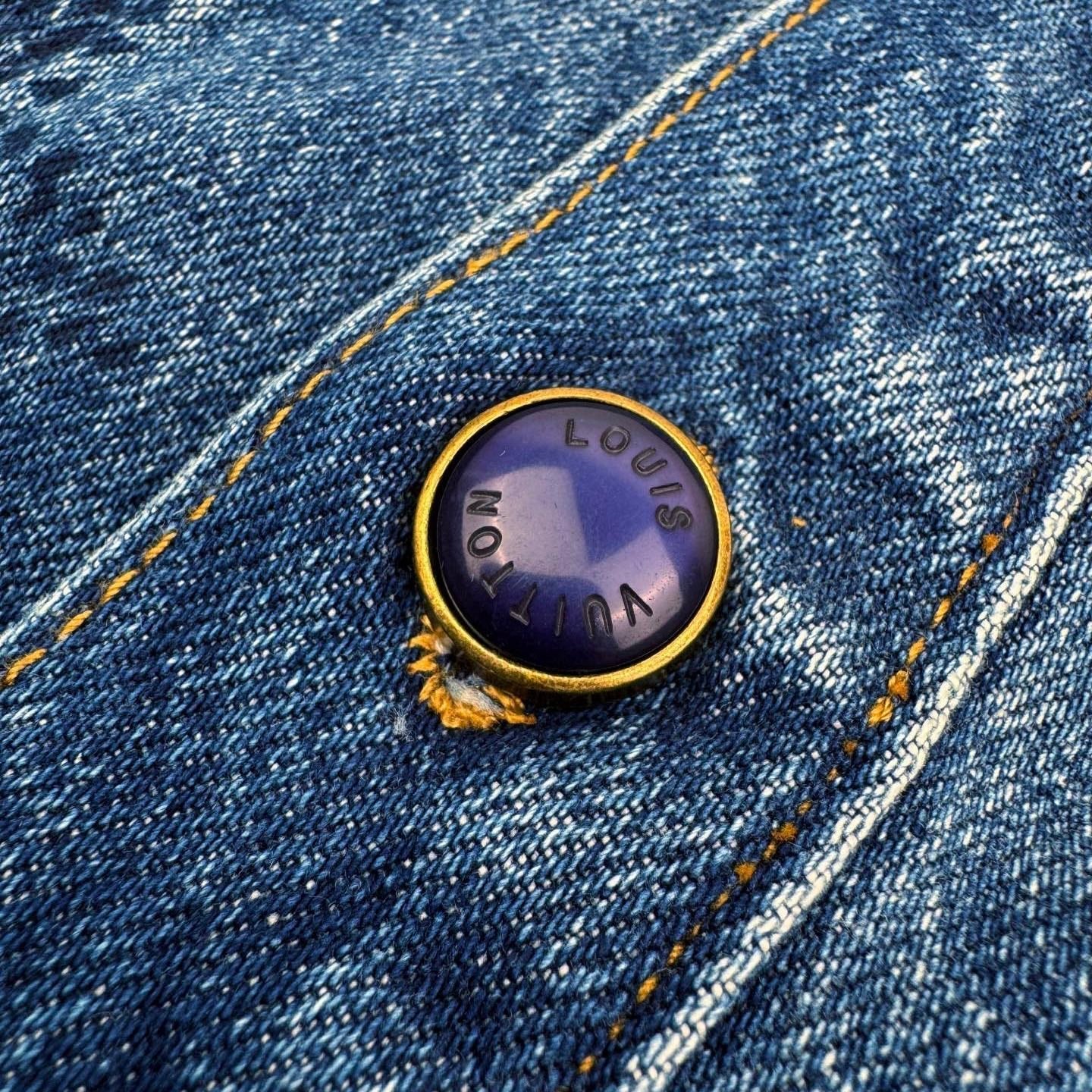 LV 哈比漸層老花牛仔外套