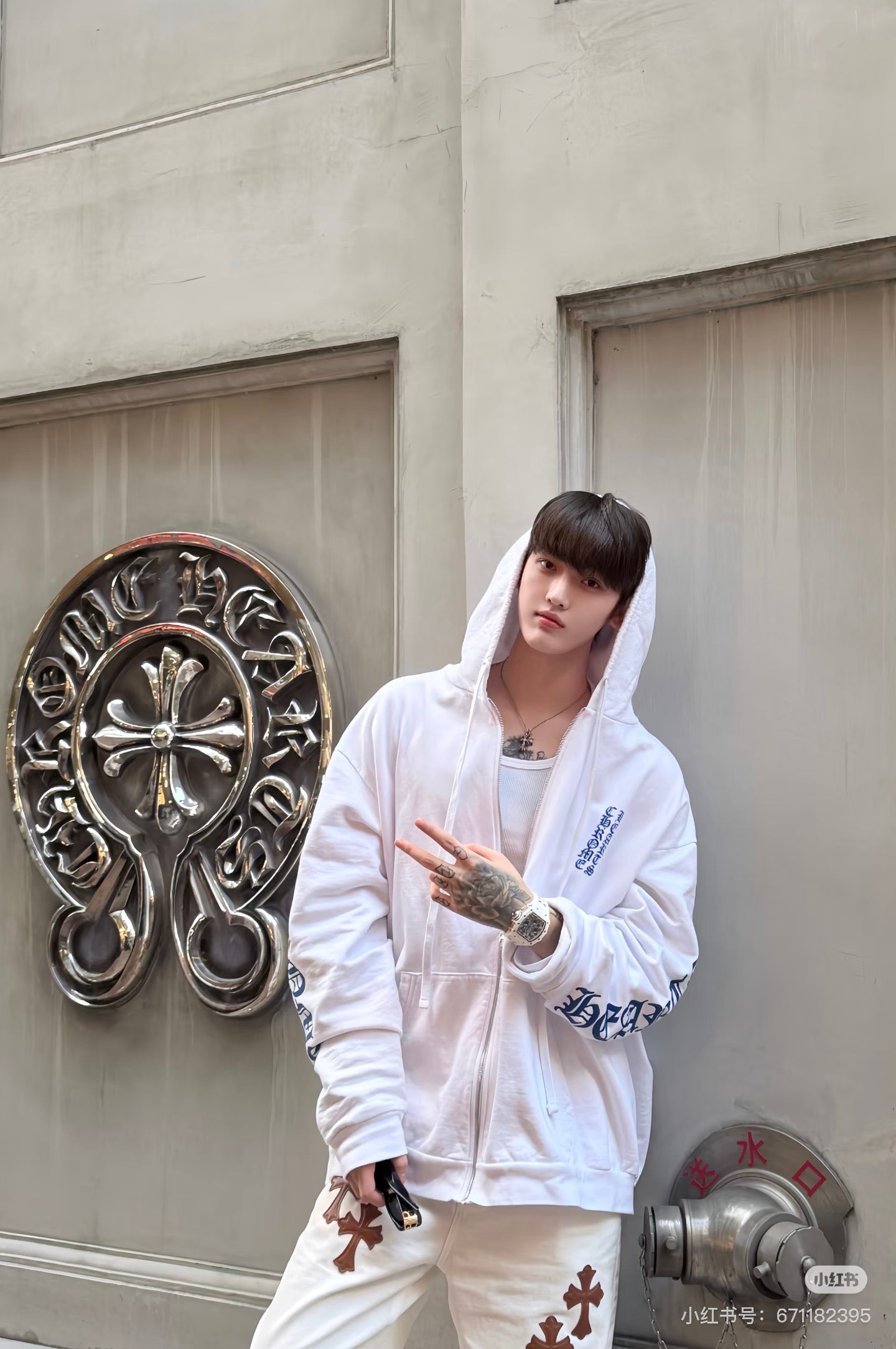 CHROME HEARTS 1998限定梵文印花連帽外套