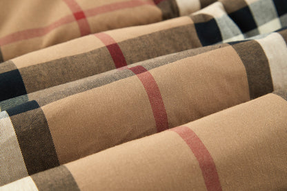 BURBERRY 拆袖大格紋羽絨服