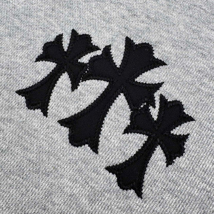CHROME HEARTS 十字架梵文刺繡連帽衛衣