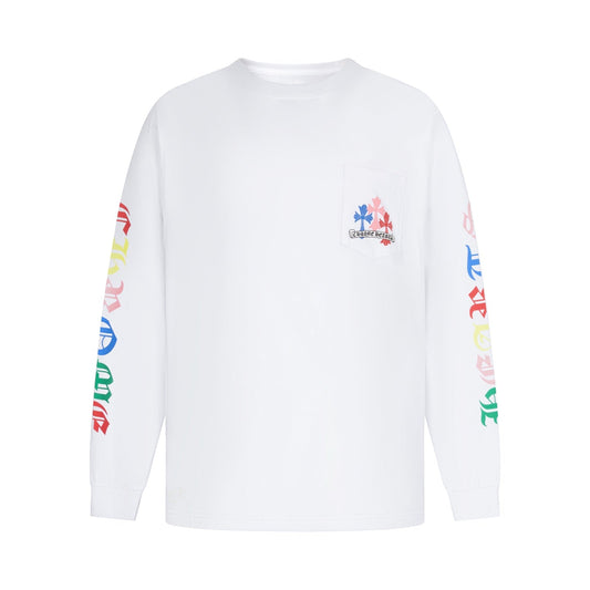 CHROME HEARTS 邁阿密限定彩色十字架長袖 (白)
