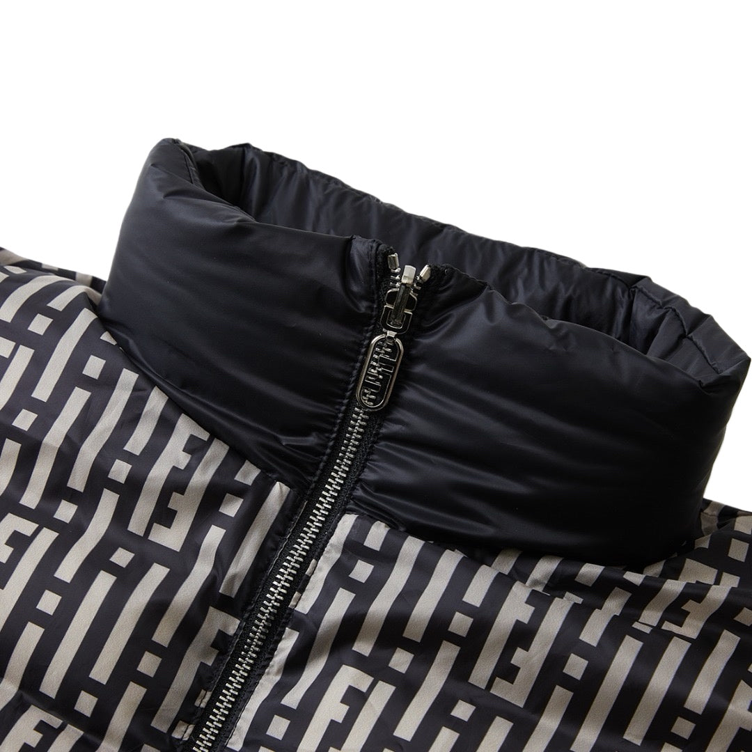 FENDI 老花滿印FF雙面穿羽絨服