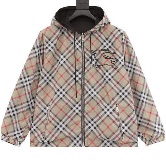Burberry 格紋戰馬雙面外套