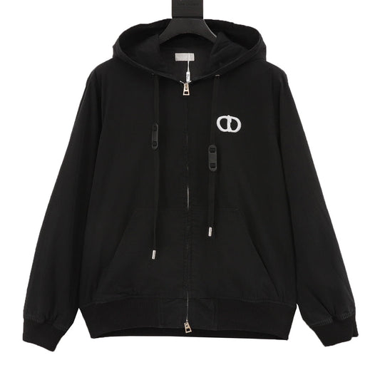 DIOR 字母印花連帽風衣外套