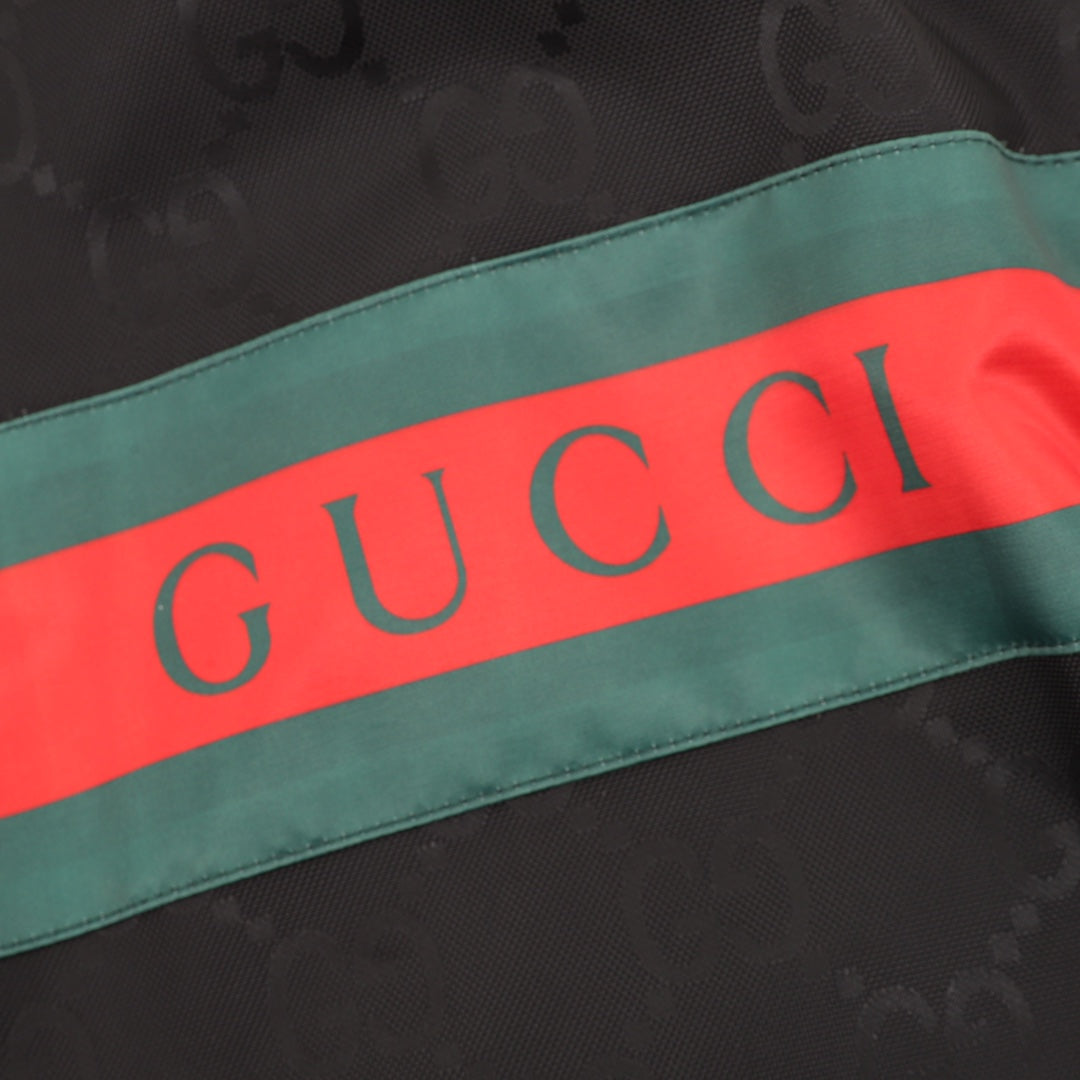 GUCCI 紅綠織帶風衣連帽外套