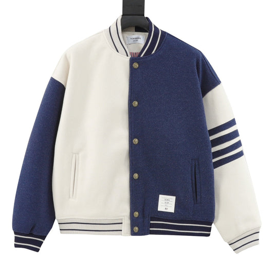 Thom Browne 拼接四槓棒球服夾克外套