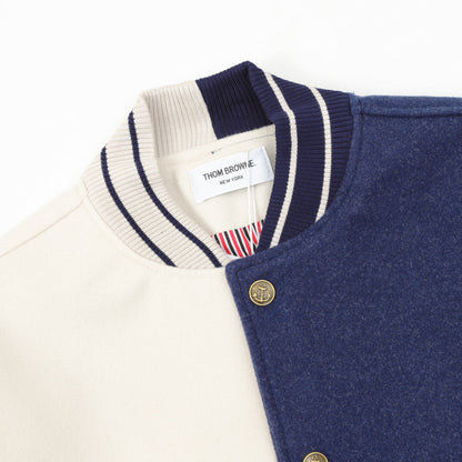 Thom Browne 拼接四槓棒球服夾克外套