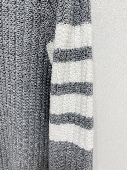 TB 經典款四槓毛衣 (灰)