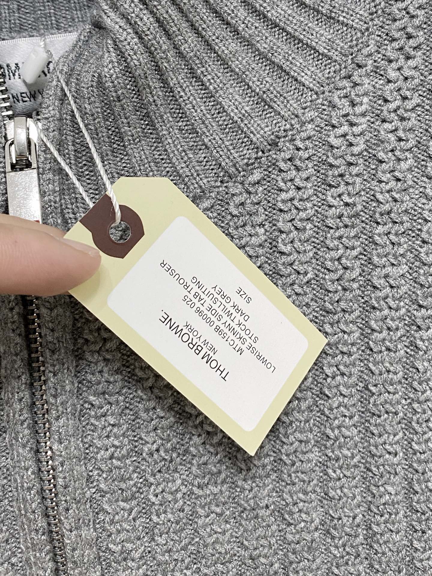 TB 經典款四槓毛衣 (灰)