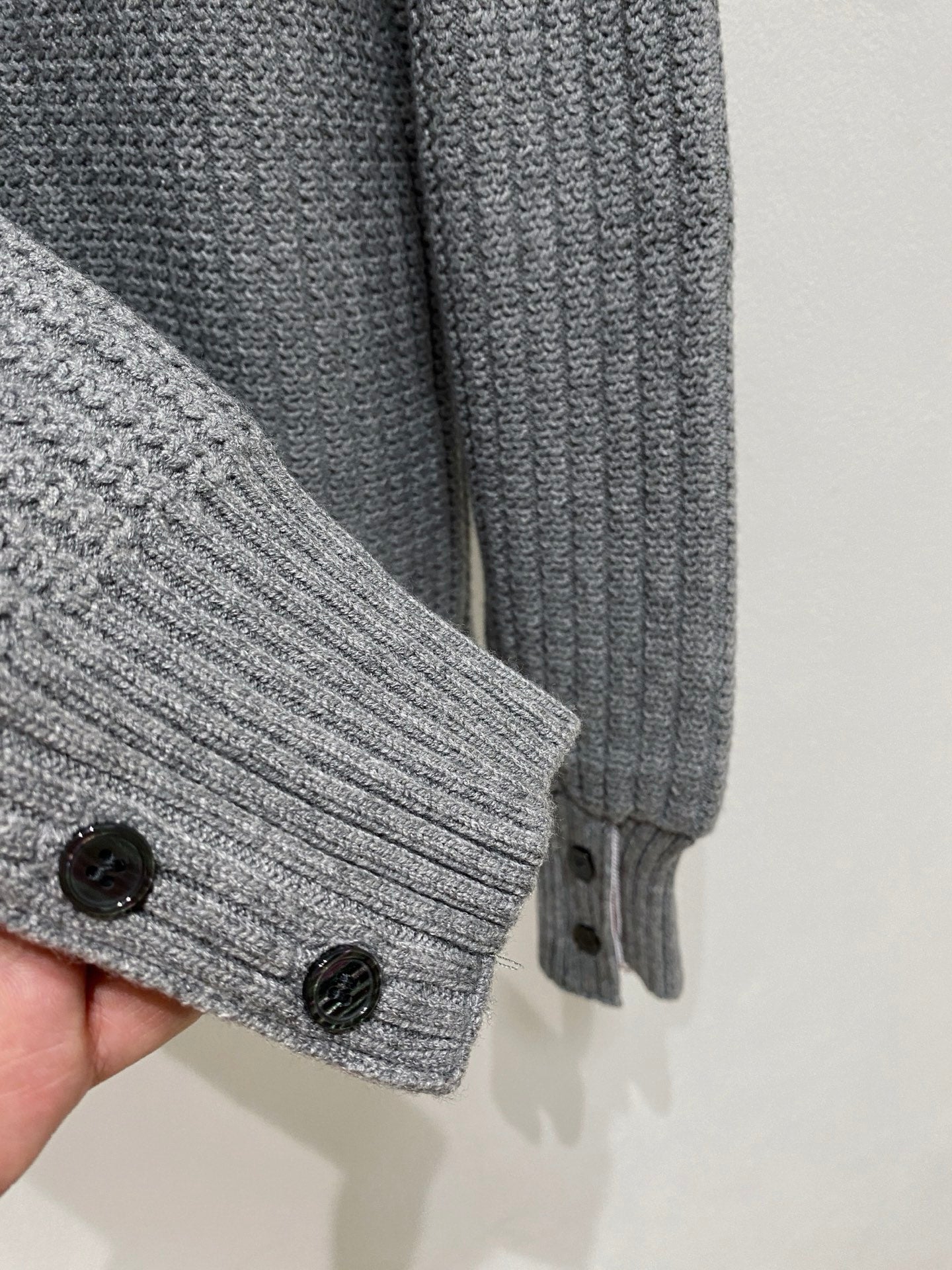 TB 經典款四槓毛衣 (灰)