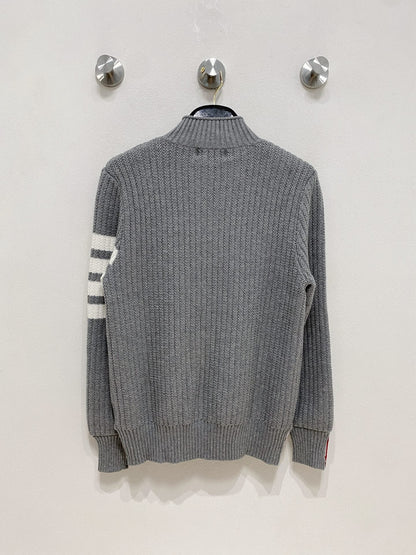 TB 經典款四槓毛衣 (灰)