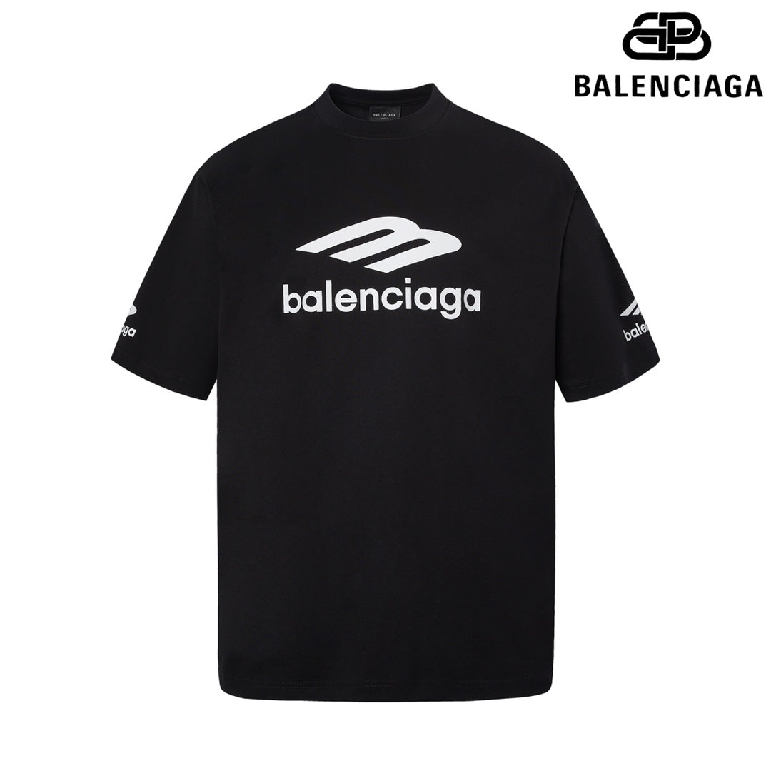 BALENCIAGA 3M經典字母LOGO印花短袖T (黑)