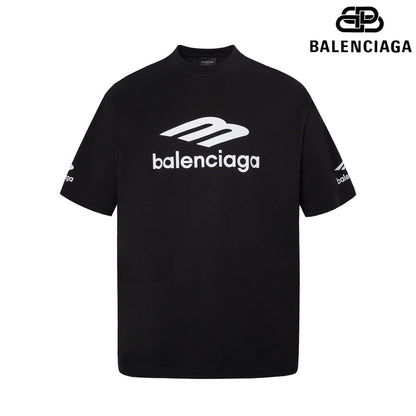 BALENCIAGA 3M經典字母LOGO印花短袖T (黑)