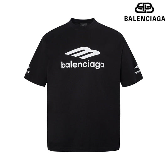 BALENCIAGA 3M經典字母LOGO印花短袖T (黑)