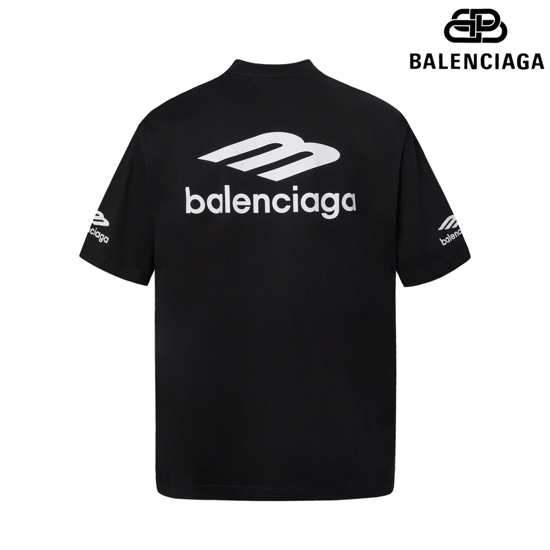 BALENCIAGA 3M經典字母LOGO印花短袖T (黑)