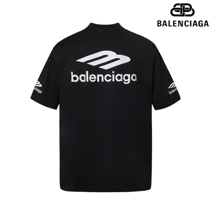 BALENCIAGA 3M經典字母LOGO印花短袖T (黑)