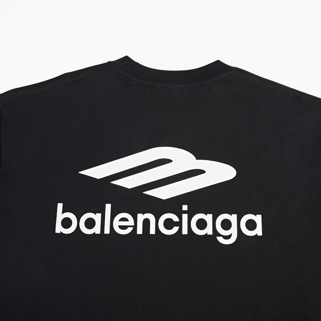 BALENCIAGA 3M經典字母LOGO印花短袖T (黑)