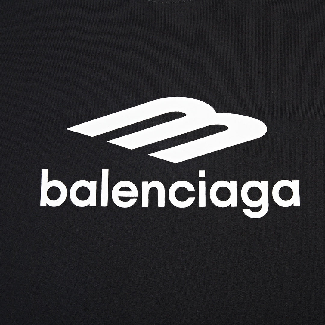 BALENCIAGA 3M經典字母LOGO印花短袖T (黑)