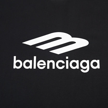 BALENCIAGA 3M經典字母LOGO印花短袖T (黑)