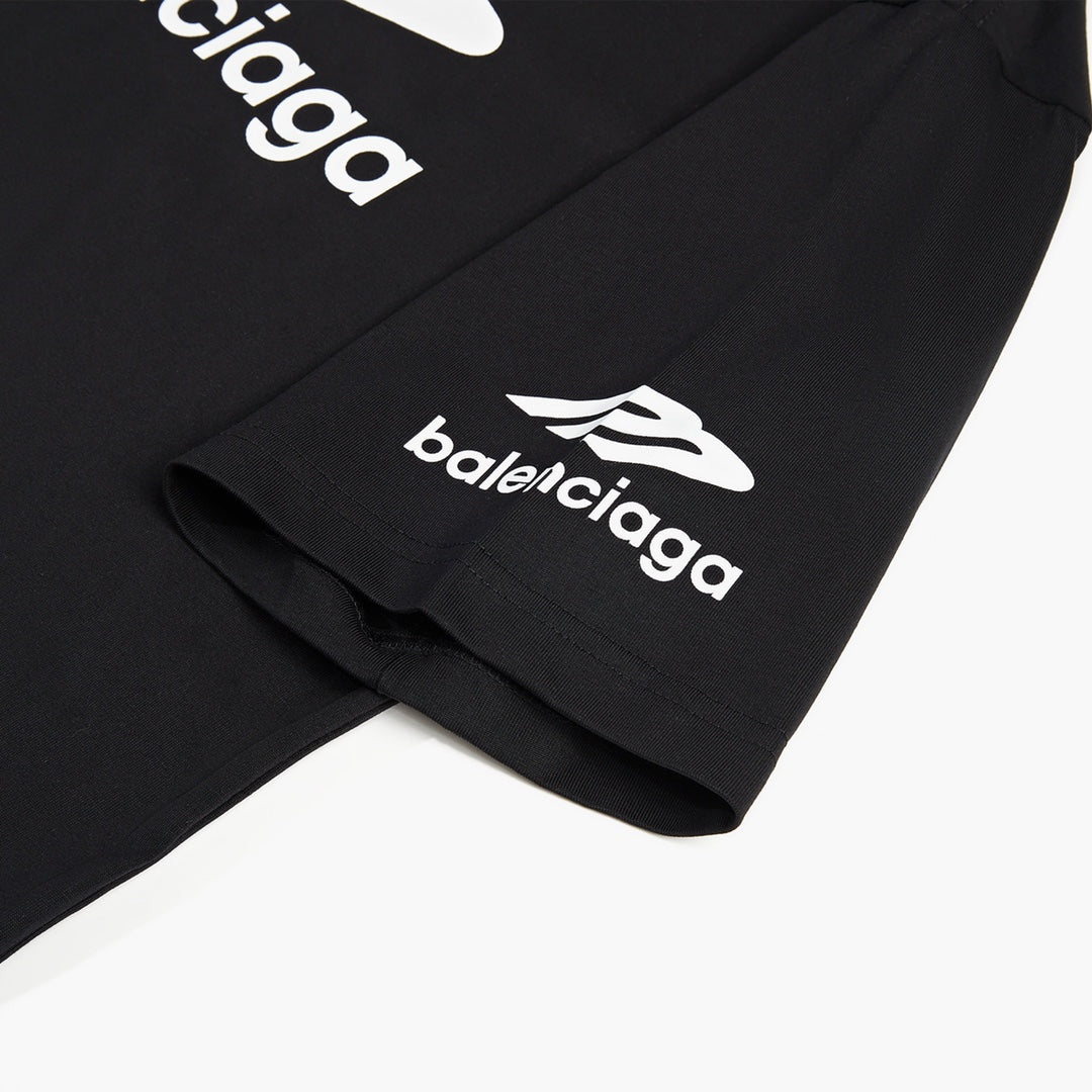 BALENCIAGA 3M經典字母LOGO印花短袖T (黑)