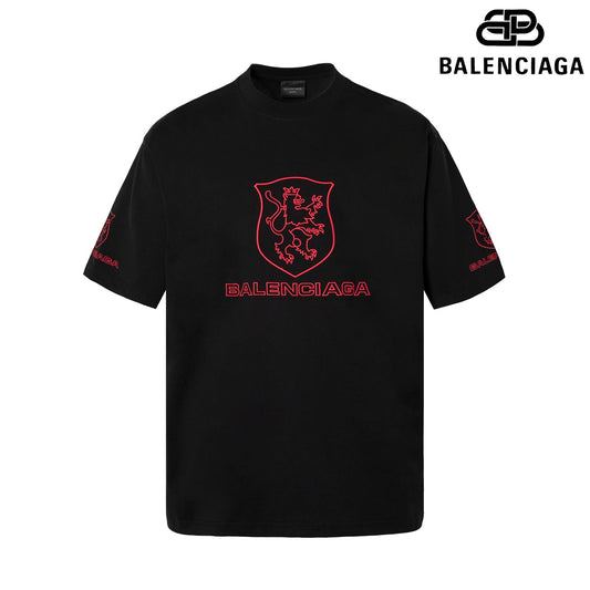 BALENCIAGA 聯名LION CLUB字母LOGO刺繡短袖T