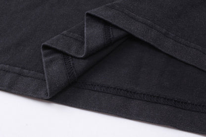 BALENCIAGA BB刺繡水洗作舊長袖T