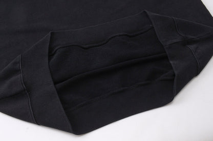 BALENCIAGA BB刺繡連帽衛衣 (黑)