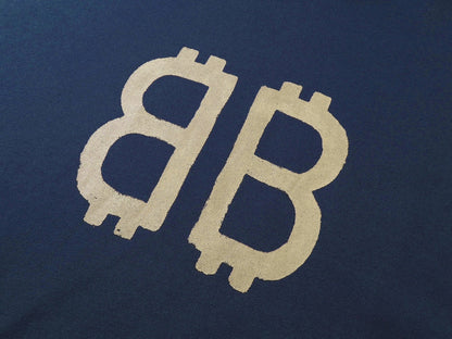 BALENCIAGA 泥巴手繪磨爛洗水做舊長袖連帽衛衣 (藍色)