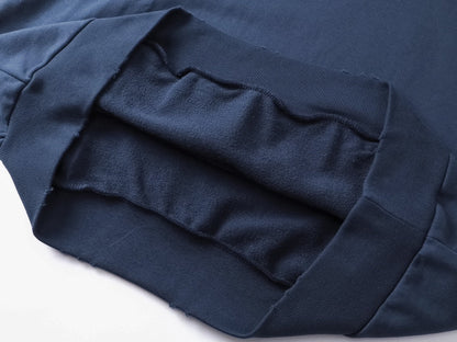 BALENCIAGA 泥巴手繪磨爛洗水做舊長袖連帽衛衣 (藍色)