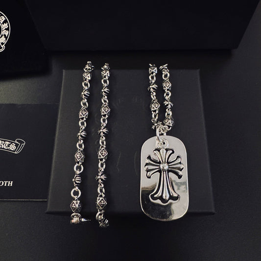 CHROME HEARTS LOGO鐵牌項鍊