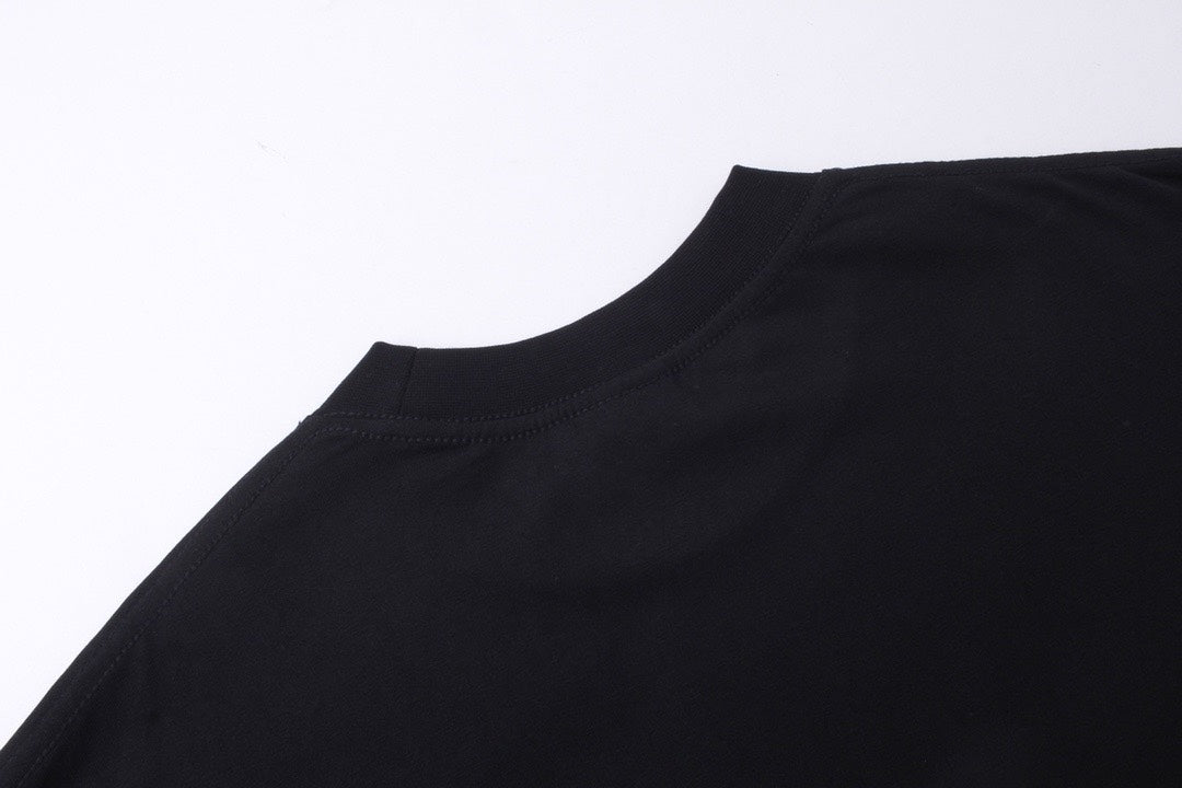 BALENCIAGA X Adidas前面經典LOGO組合刺繡長袖T (黑)